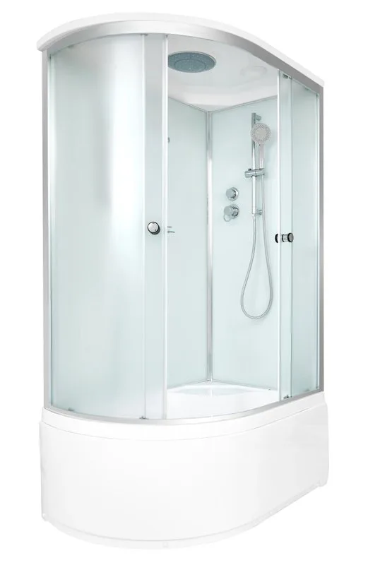 Душевая кабина DTO D120SR (120х80х220), высокий поддон (50 см), профиль хром, стекло матовое (4 мм), Sancos — официальный сайт