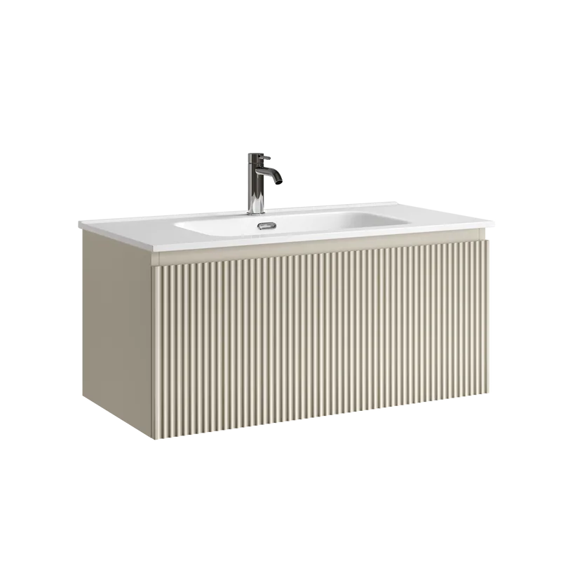 Тумба под раковину Sancos Snob R 1.0 90 подвесная Beige soft (капучино), SNR1.090CE Sancos — официальный сайт