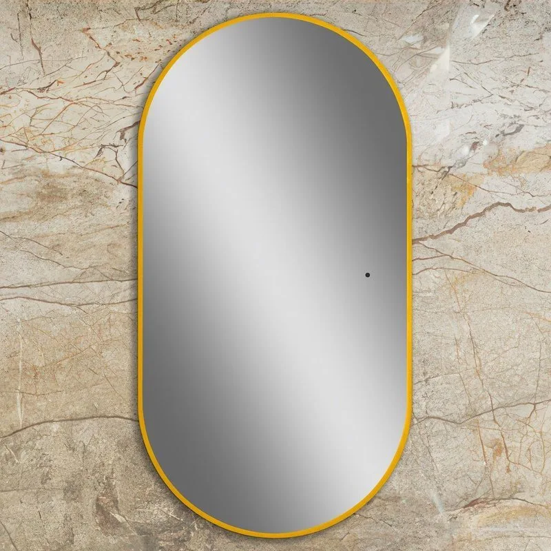 Зеркало Art&Max Torino Gold 55х105 золотое, с LED-подсветкой, 6000k Sancos — официальный сайт