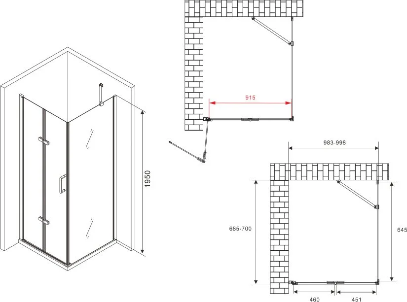 Душевой уголок Abber Zart AG08100P-S71 100х70, профиль хром, стекло прозрачное Sancos — официальный сайт