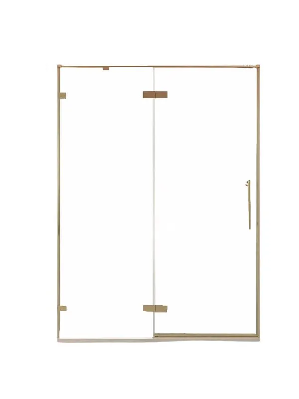Душевая дверь в нишу Veconi Premium Alassio G 130x200, профиль брашированное золото, стекло прозрачн Sancos — официальный сайт