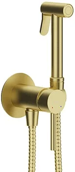 Гигиенический душ Aqueduto Pureza PUR0250 со смесителем, С ВНУТРЕННЕЙ ЧАСТЬЮ, шлифованное золото Sancos — официальный сайт