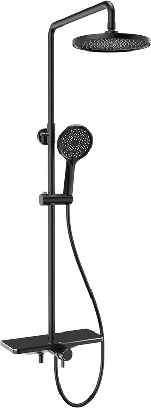 Душевая стойка AQUAme AQM8002B, черная Sancos — официальный сайт