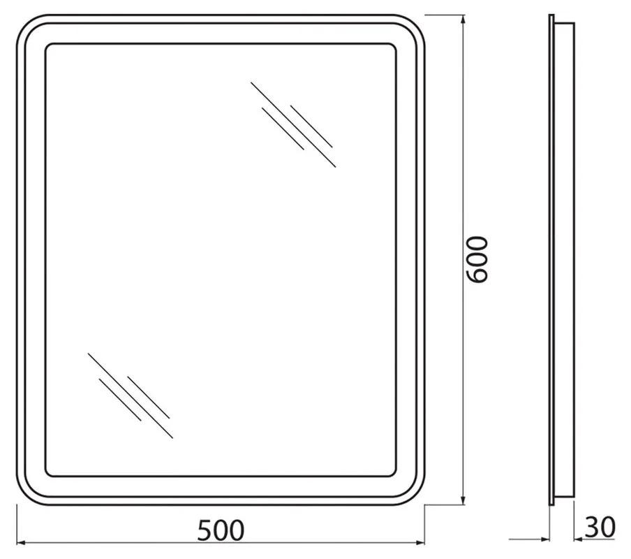 Зеркало BelBagno SPC-MAR-500-600-LED-BTN Sancos — официальный сайт