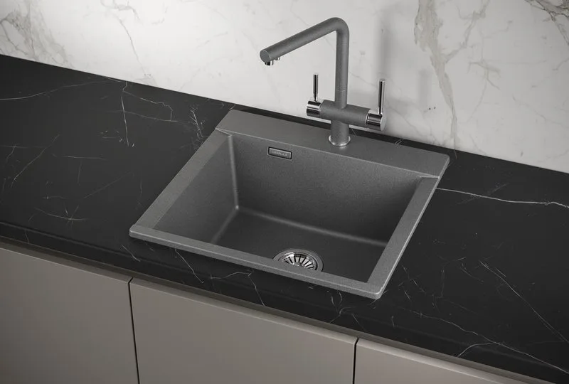 Мойка кухонная Granula Estetica 5201, графит Sancos — официальный сайт