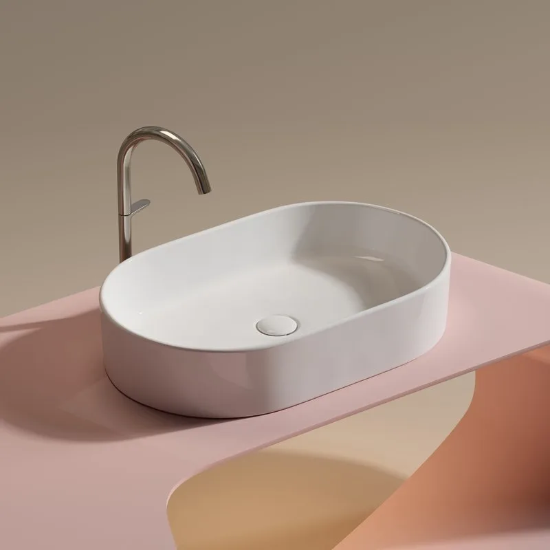 Накладная раковина Ceramicanova Element CN6048 белая Sancos — официальный сайт