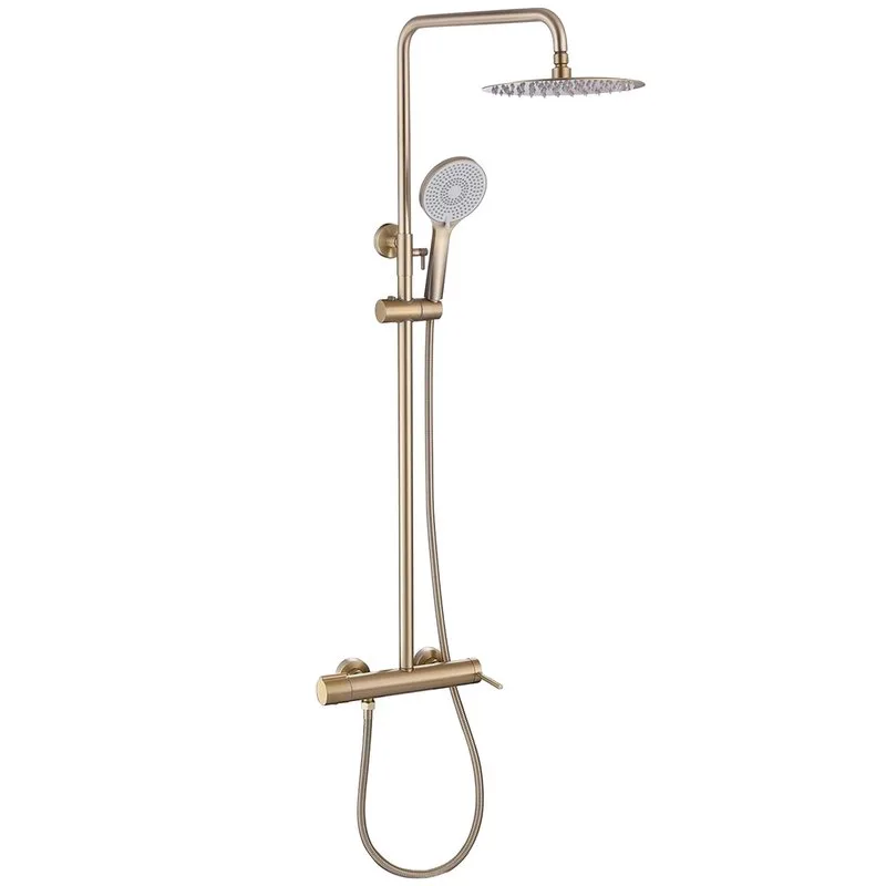 Душевая стойка Abber Emotion AF8816GL, матовое золото Sancos — официальный сайт