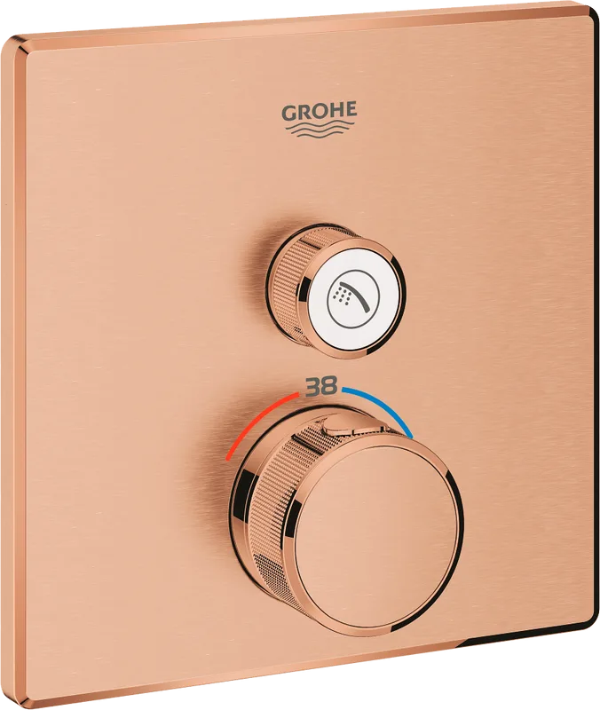 Термостатический смеситель встраиваемый Grohe Grohtherm SmartControl 29123DL0 для душа, теплый закат Sancos — официальный сайт