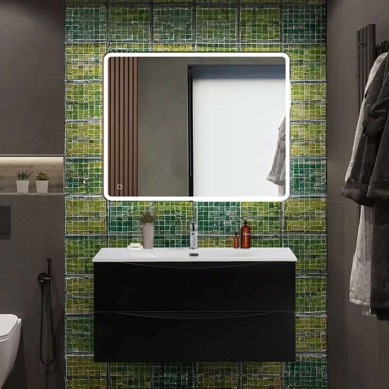 Тумба под раковину без столешницы BelBagno Marino-cer-n 100 подвесная, nero lucido Sancos — официальный сайт