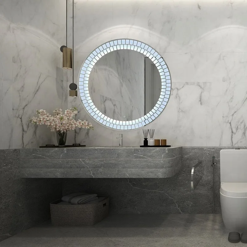Зеркало круглое Art&Max Аcerra 77 с LED-подсветкой, 6000К Sancos — официальный сайт