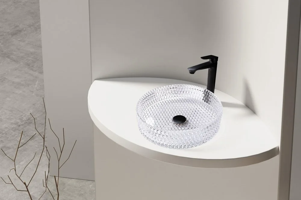 Накладная раковина Abber Glas AK2301 прозрачная Sancos — официальный сайт