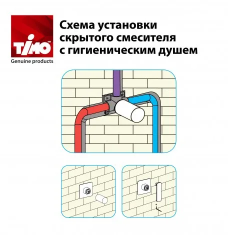 Гигиенический душ Timo Helmi 4089/00-16SM со смесителем, С ВНУТРЕННЕЙ ЧАСТЬЮ Sancos — официальный сайт