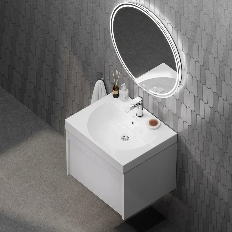 Тумба под раковину без столешницы KERAMA MARAZZI Modula 60 подвесная, белая глянцевая Sancos — официальный сайт