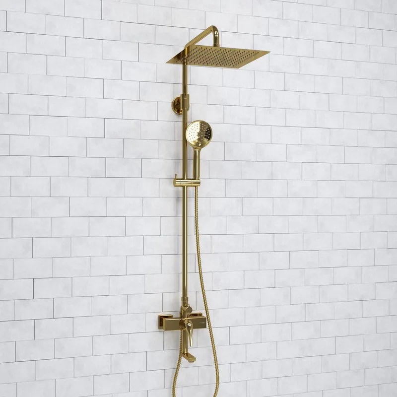 Душевая стойка Wasserkraft Sauer A171.261.207.PG, золото Sancos — официальный сайт