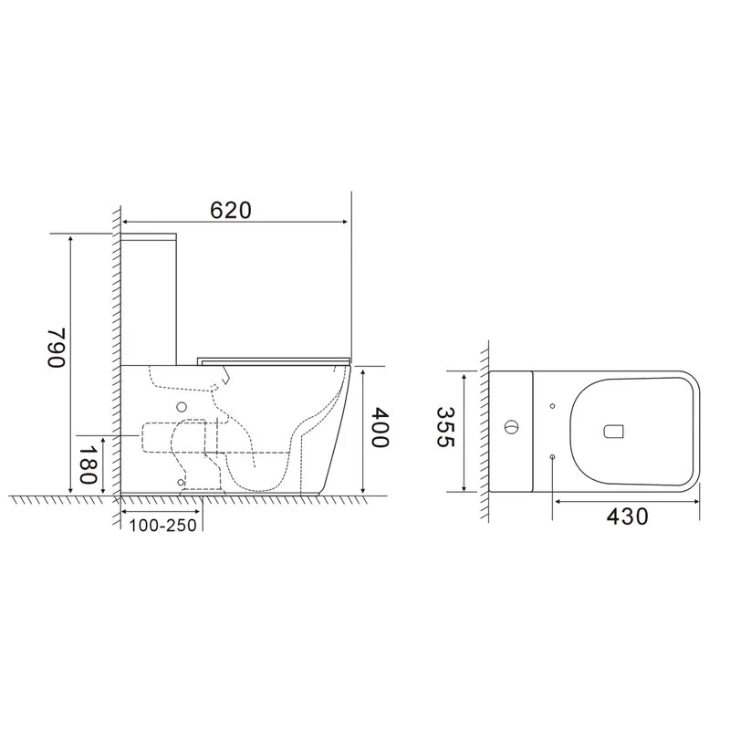 Унитаз-компакт напольный AQUATEK Optima Plus Square AQ4451-00 безободковый, с микролифтом Sancos — официальный сайт