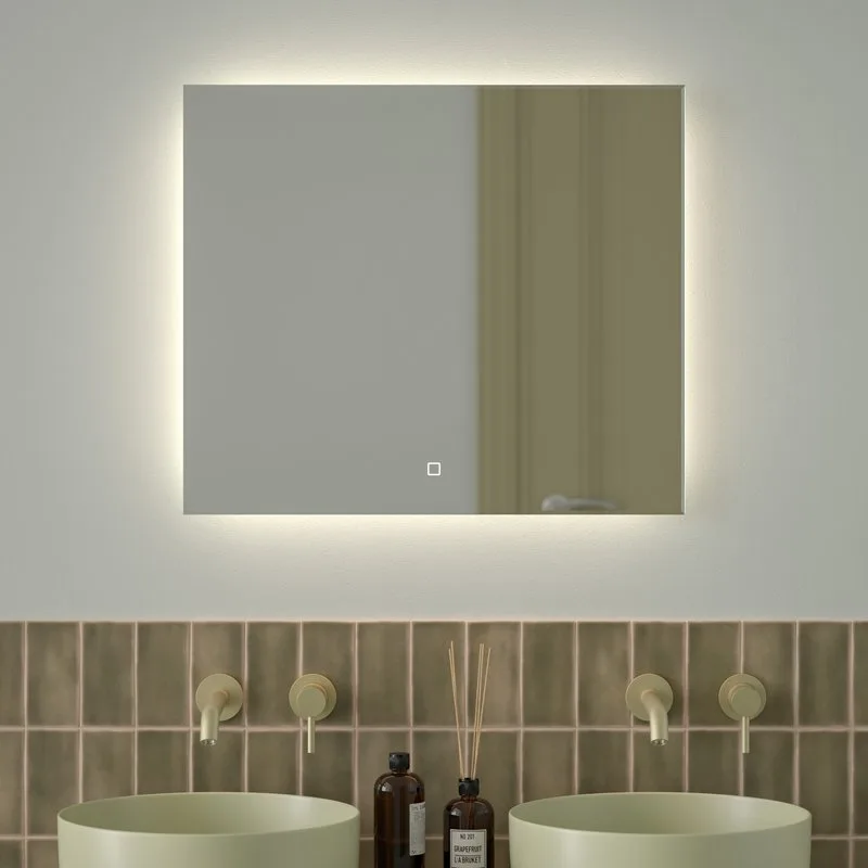Зеркало Defesto Glow DF 2506SH 70х60 с LED-подсветкой, 4 500 K, сенсорный выключатель