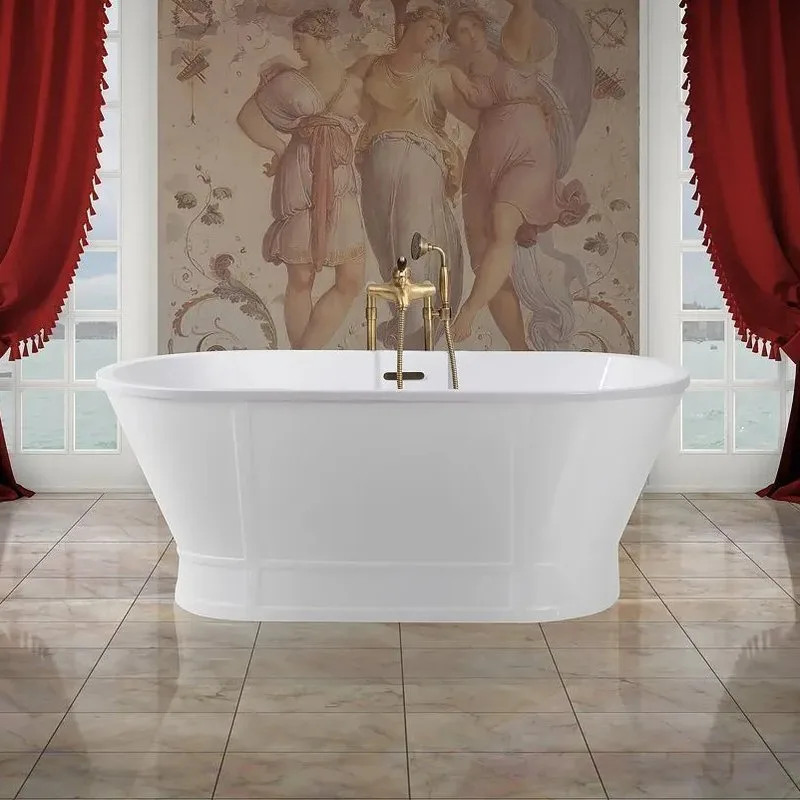 Акриловая ванна BelBagno BB35 170x80 см, отдельностоящая, белая, овальная, на ножках Sancos — официальный сайт