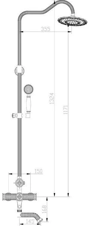 Душевая стойка Zorg Antic A 403DS-BR Sancos — официальный сайт