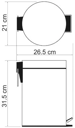 Мусорное ведро Wasserkraft Elbe K-7200 K-635BLACK 5 л Sancos — официальный сайт