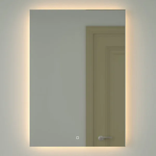 Зеркало Defesto Glow DF 2519S 70х100 с LED-подсветкой, 3000 K, сенсорный выключатель