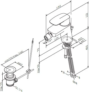 Смеситель для биде AM.PM Spirit V2.1 F71A83100 с донным клапаном Sancos — официальный сайт