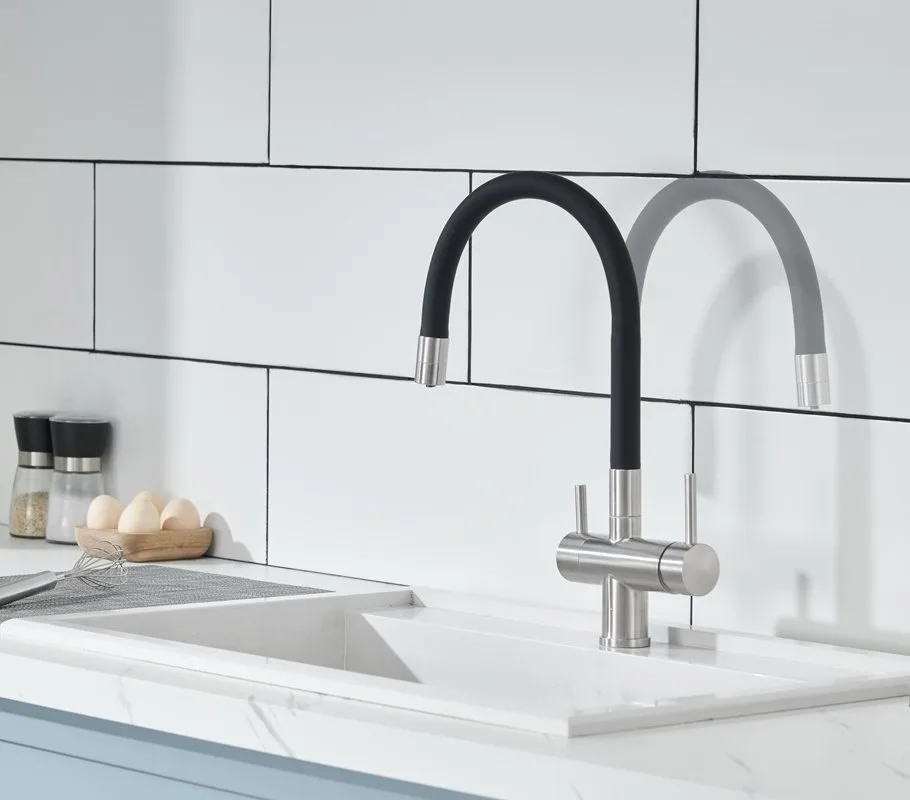 Смеситель для кухни Emar Steel ЕС - 3015 satin Sancos — официальный сайт