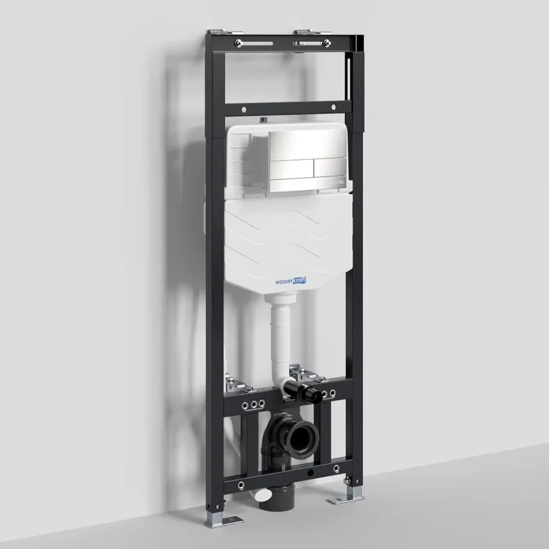 Система инсталляции для унитазов Wasserkraft Alme 15TLT.010.ME.BN04, с кнопкой смыва никель Sancos — официальный сайт