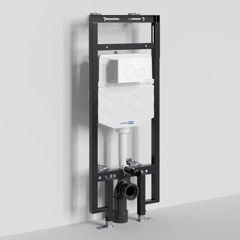Система инсталляции для унитазов Wasserkraft Dinkel 58TLT.010.ME.WM02, с кнопкой смыва матовой белой Sancos — официальный сайт
