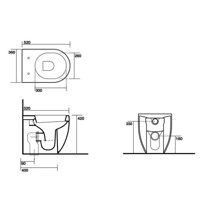 Чаша для унитаза приставного Kerasan Flo 311601 Sancos — официальный сайт