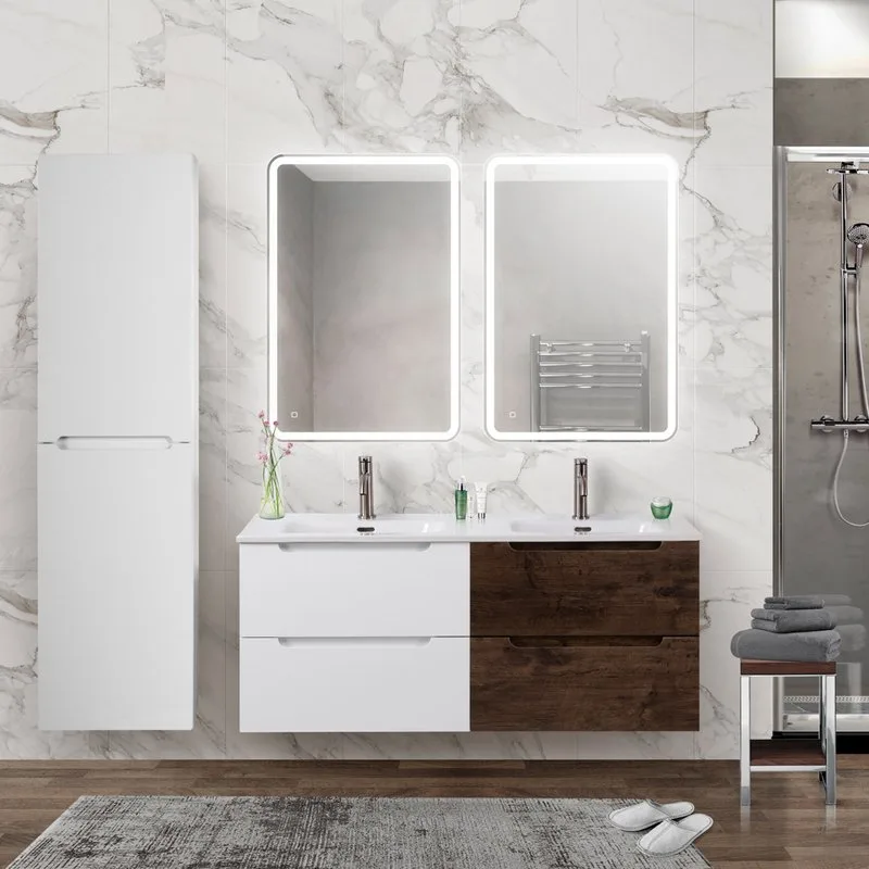 Шкаф-пенал для ванной BelBagno Etna 40 R bianco lucido Sancos — официальный сайт