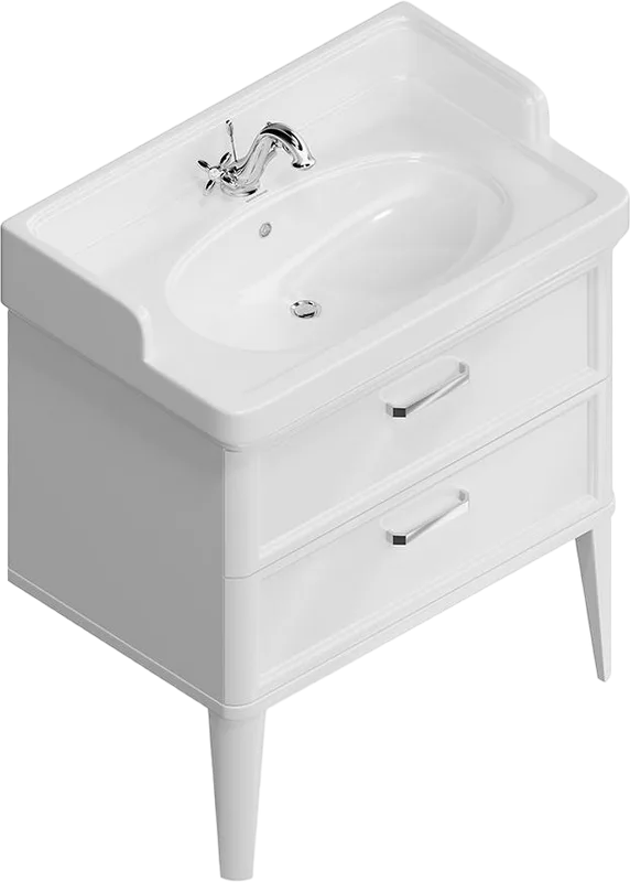 Тумба под раковину без столешницы KERAMA MARAZZI Pompei M 80 белая, с 2 ящиками Sancos — официальный сайт