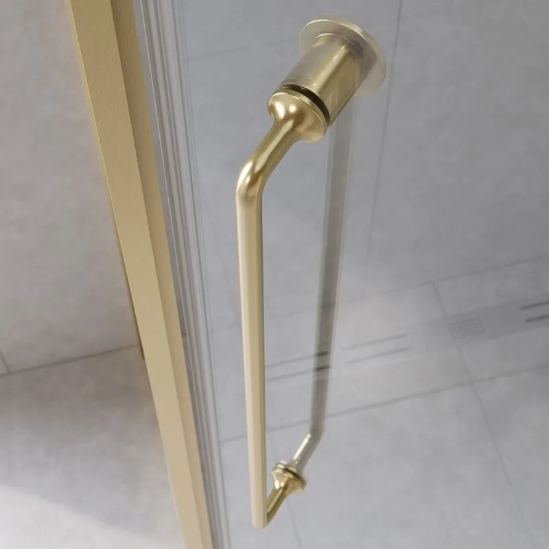 Душевой уголок Cezares Relax RELAX-304-P-1-100-C-CR 100x100, профиль брашированное золото Sancos — официальный сайт