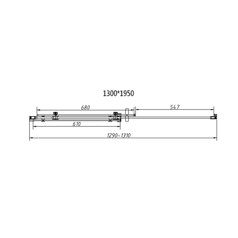 Душевая дверь в нишу Vincea Como-N VDS-4CN130CGB 130 см, профиль черный матовый, стекло тонированное Sancos — официальный сайт