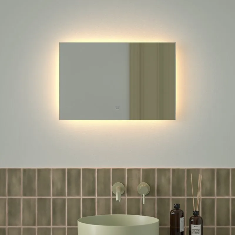 Зеркало Defesto Glow DF 2512SH 60х40 с LED-подсветкой, 3000 K, сенсорный выключатель