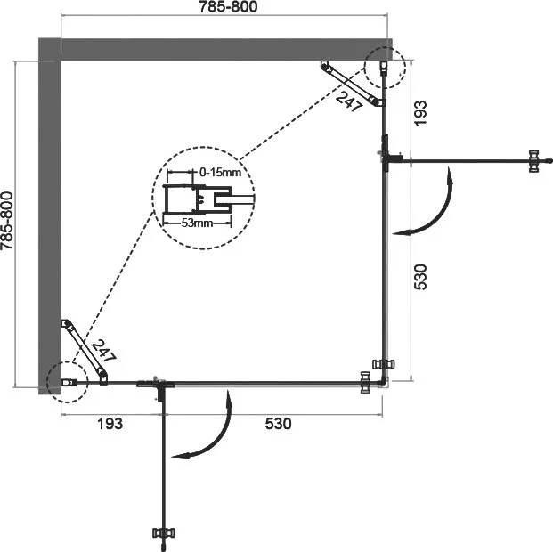 Душевой уголок BelBagno Kraft A-22-80-C-Cr Sancos — официальный сайт