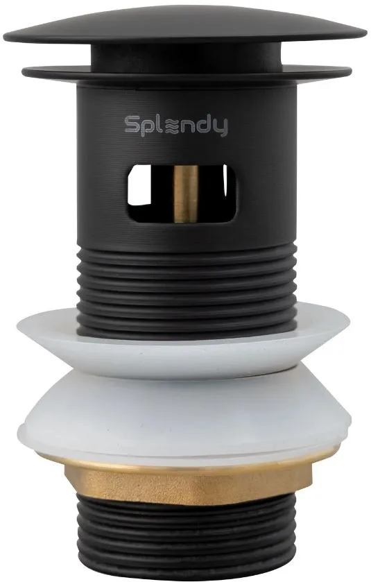 Донный клапан для раковины Splendy AA3071YORMBM с переливом, черный матовый Sancos — официальный сайт