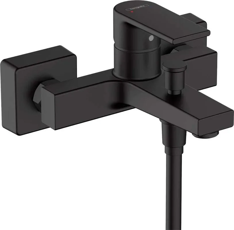 Смеситель для ванны с душем Hansgrohe Vernis Shape 71450670, черный Sancos — официальный сайт