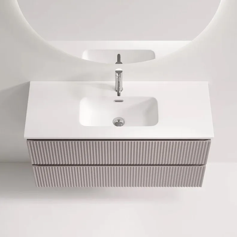 Тумба под раковину Sancos Snob R 100 подвесная Doha soft (пыльная роза), SNR100/39SM Sancos — официальный сайт