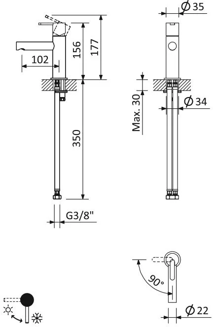 Смеситель для раковины Cezares Leaf LSM1-BIO белый матовый Sancos — официальный сайт