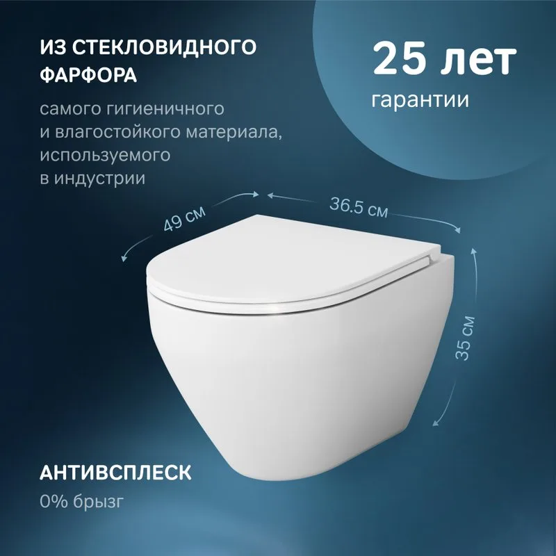 Унитаз подвесной AM.PM Spirit V2.0 C701700SC Sancos — официальный сайт