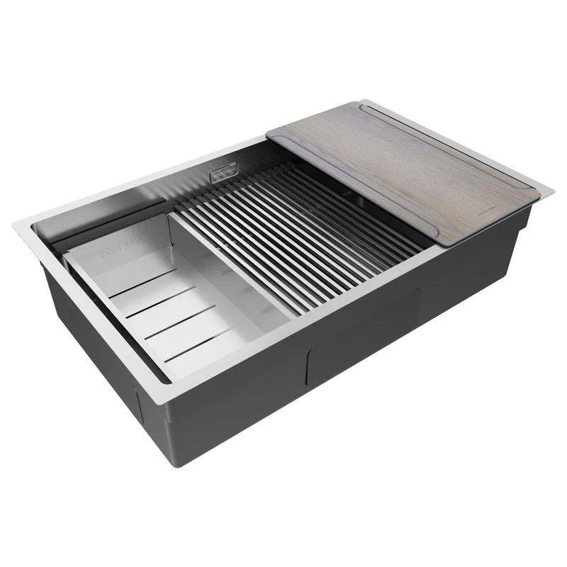 Мойка кухонная Paulmark Next-Multi Sink 74 UNI PM787445-BS брашированная нержавеющая сталь Sancos — официальный сайт