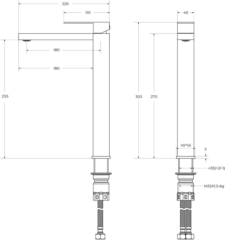 Смеситель Cezares Slider SLIDER-LC-01-W0 хром Sancos — официальный сайт