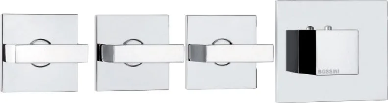 Термостатический смеситель встраиваемый Bossini Rectangular 3 Outlets LP Z033205, для ванны с душем, Sancos — официальный сайт