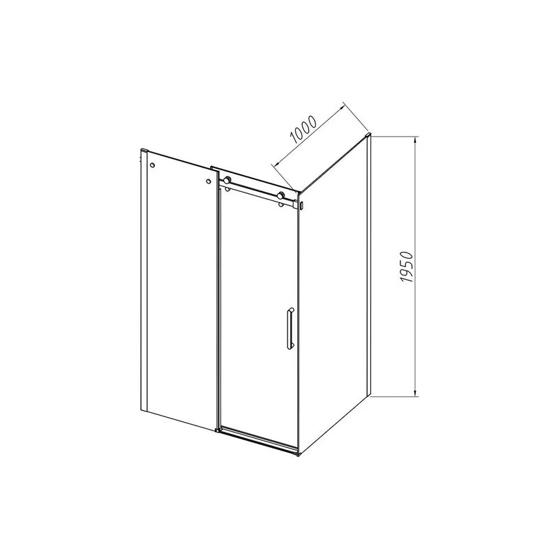 Душевой уголок Vincea Como-N VSR-4CN1014CGB 140х100, профиль матовый черный, стекло тонированное сер Sancos — официальный сайт