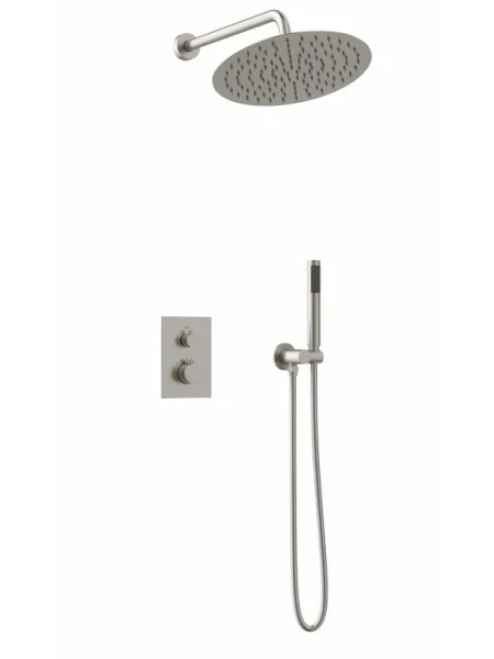 Душевой комплект ALTROBAGNO Юнион (Unione) 040419Ni С ВНУТРЕННЕЙ ЧАСТЬЮ, никель Sancos — Оригинал