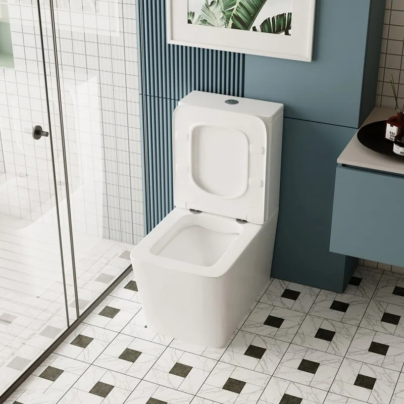 Унитаз-компакт напольный Abber Rechteck AC1210 безободковый, с микролифтом, белый Sancos — официальный сайт