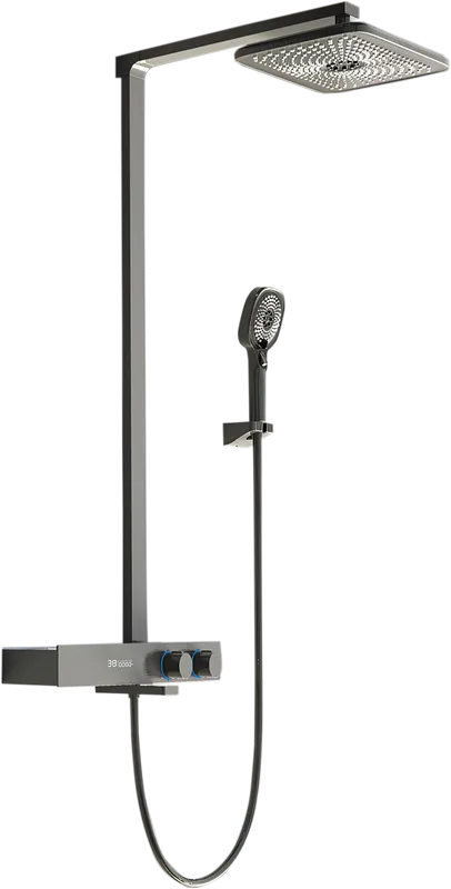 Душевая стойка Vincea Inspire VSFS-3I13TGM, с термостатом, вороненая сталь Sancos — официальный сайт