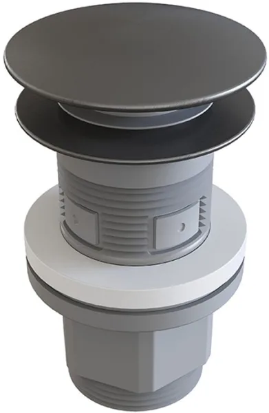 Донный клапан для раковины Aqueduto Ralo RAL0245 push-open, оружейная сталь Sancos — Оригинал