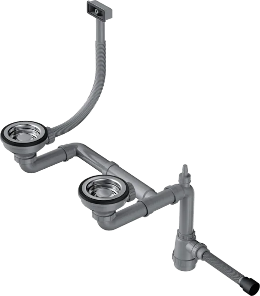 Сифон для мойки Omoikiri WK-1,5-S-IN, нержавеющая сталь