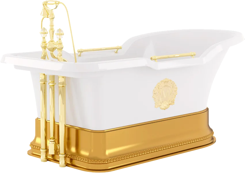 Ванна из искусственного камня Migliore Impero 25813 180x85 см, отдельностоящая, белая, с ручками, со Sancos — официальный сайт